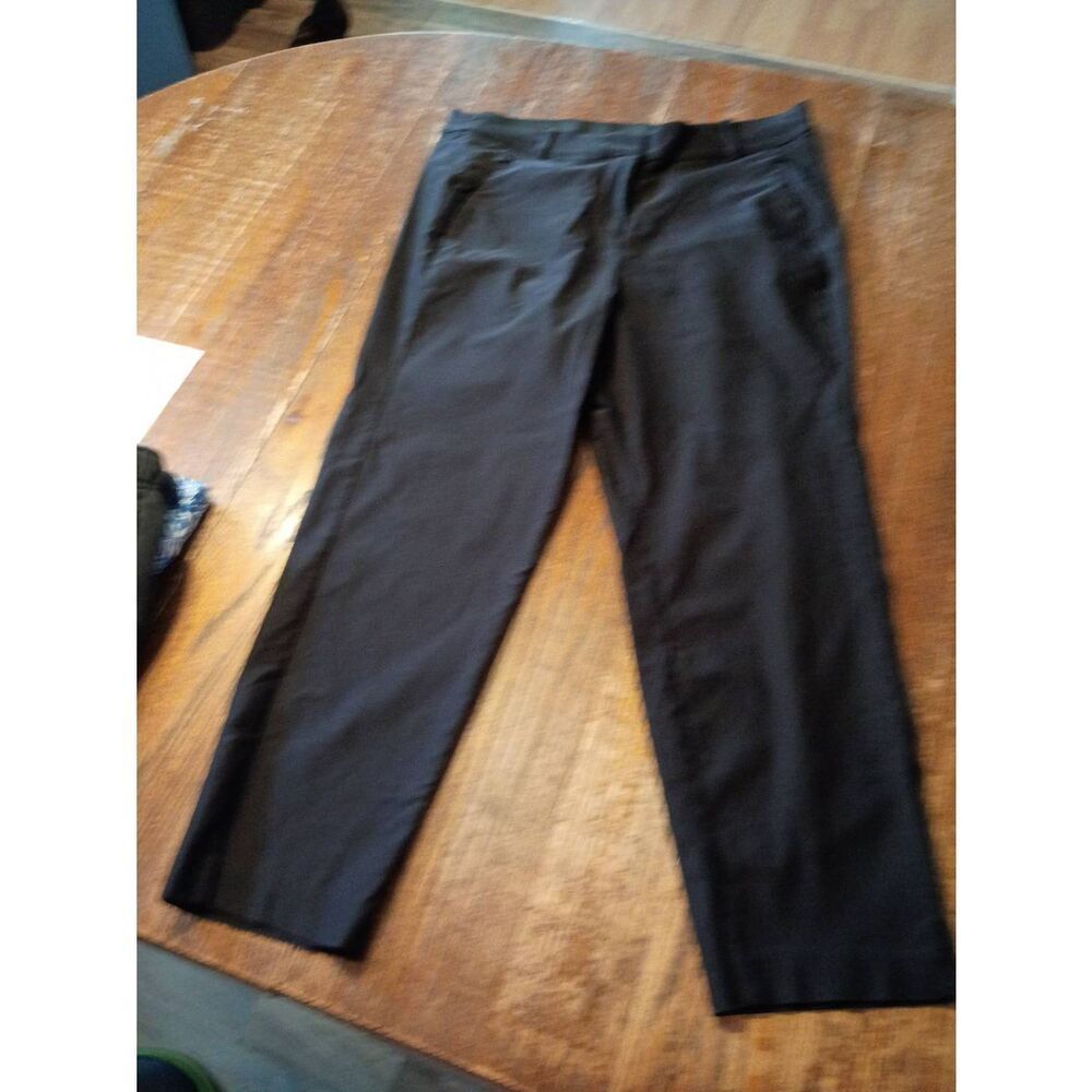 Size 16 Lane Bryant Black Elastic Waist Pants w Zipper Pockets Trousers Slacks